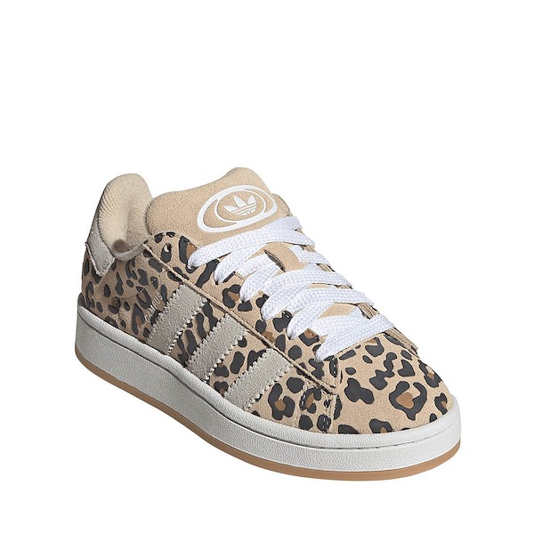 alternate view adidas Campus '00s Leopard Print Athletic Shoe - Big Kid - Sand Strata / Cloud White / Gum 3ALT5
