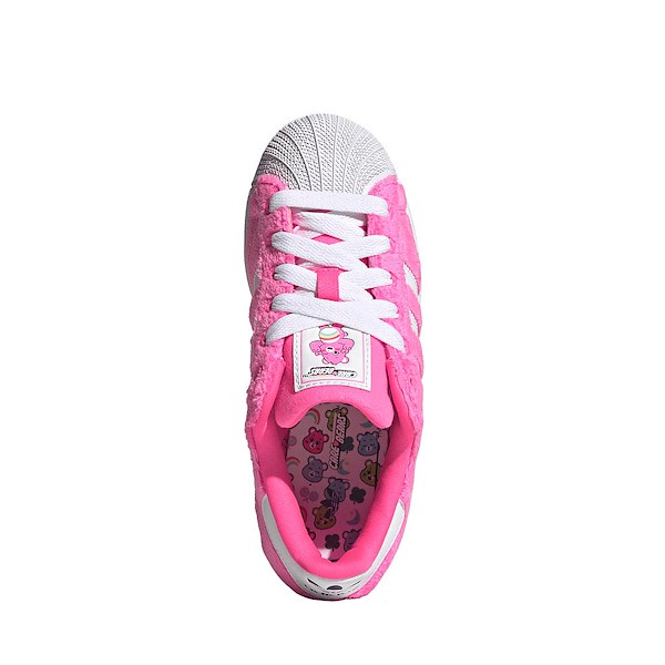 alternate view adidas x Care Bears Superstar II Athletic Shoe - Big Kid - Lucid Pink / Cloud White / Collegiate PurpleALT2