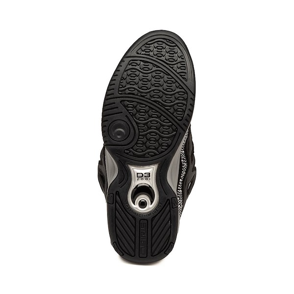 alternate view Mens Osiris D3 2001 Skate Shoe - Black / Grey / DiamondALT3