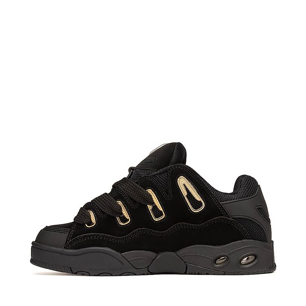 alternate view Mens Osiris D3 OG Skate Shoe - Black / Black / GoldALT1