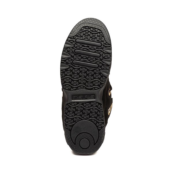 alternate view Mens Osiris D3 OG Skate Shoe - Black / Black / GoldALT3