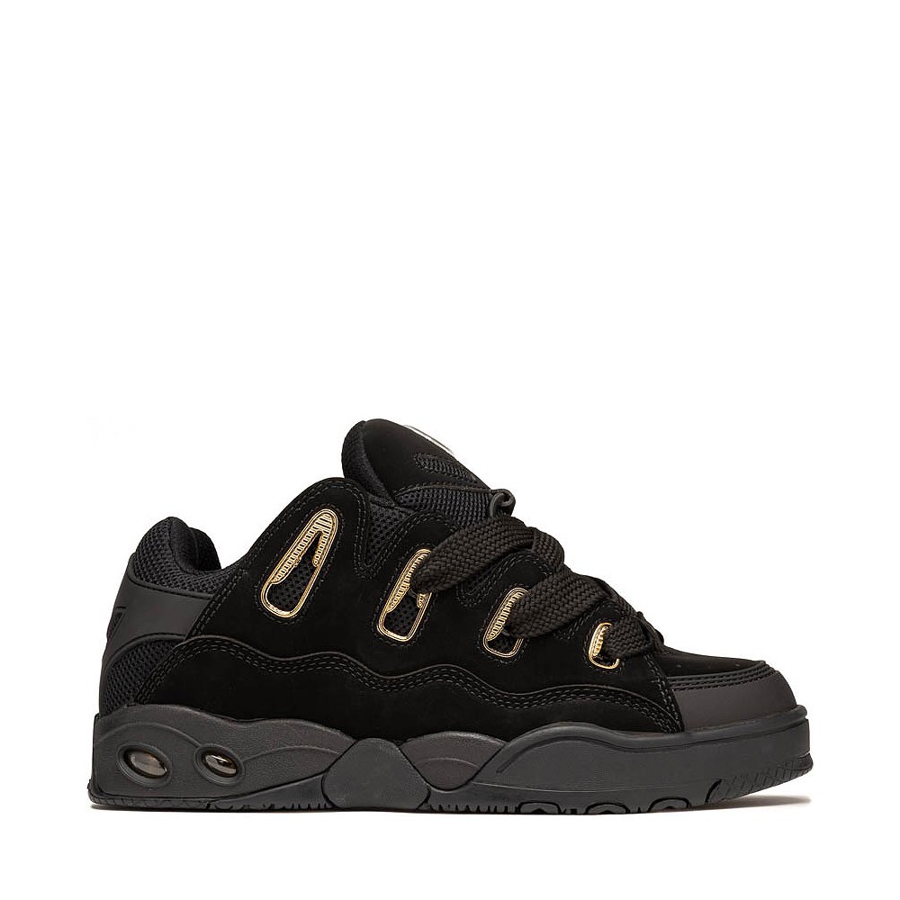 Mens Osiris D3 OG Skate Shoe - Black / Black / Gold