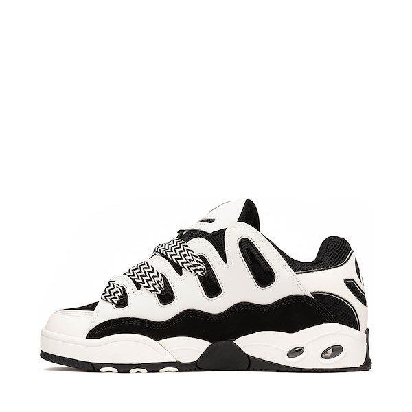 alternate view Mens Osiris D3 OG Skate Shoe - Black / White / ZigzagALT1