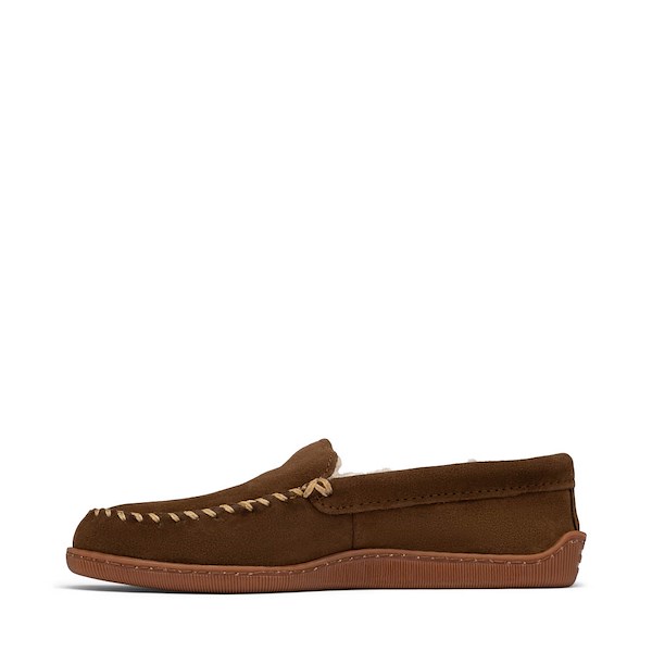 alternate view Mens Minnetonka Pile Lined Venetian Slipper - BrownALT1