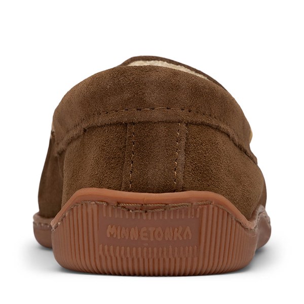 alternate view Mens Minnetonka Pile Lined Venetian Slipper - BrownALT4