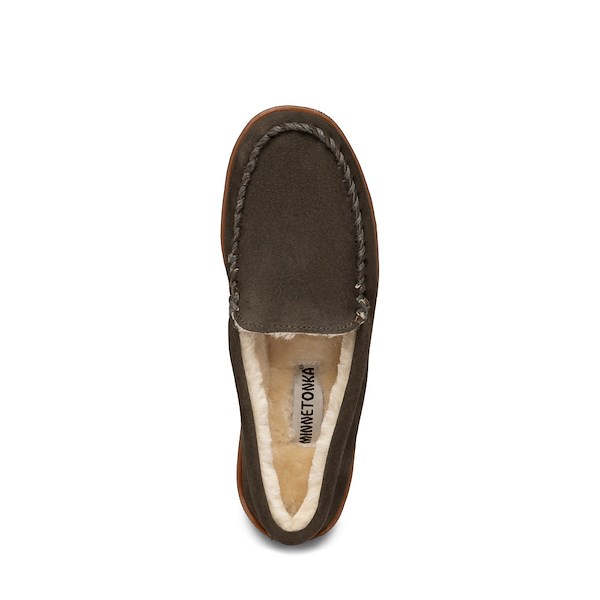 alternate view Mens Minnetonka Pile Lined Venetian Slipper - CharcoalALT2