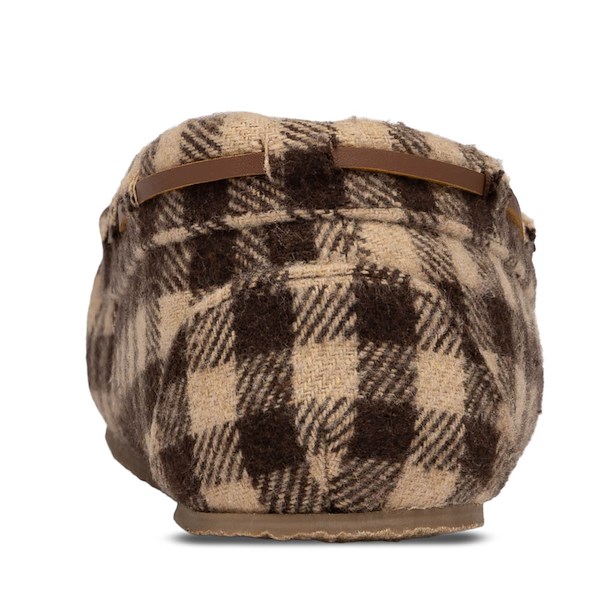 alternate view Womens Minnetonka Cally Slipper - Brown Gingham PlaidALT4