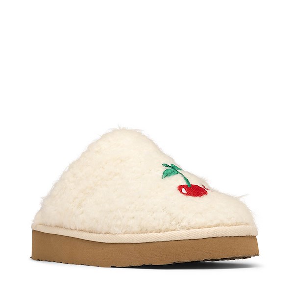 alternate view Womens Minnetonka Chesney Hi Platform Slipper - Cream CherryALT5