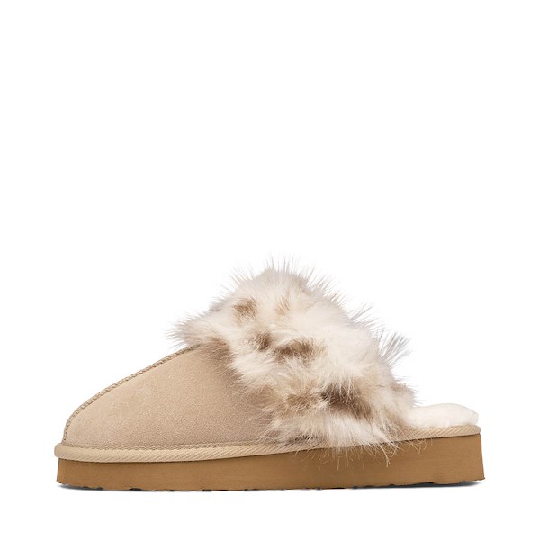 alternate view Womens Minnetonka Chesney Hi Platform Slipper - Stone LeopardALT1