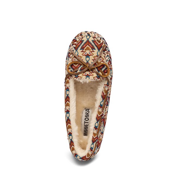 alternate view Womens Minnetonka Cally Slipper - Cream MinookamiiALT2