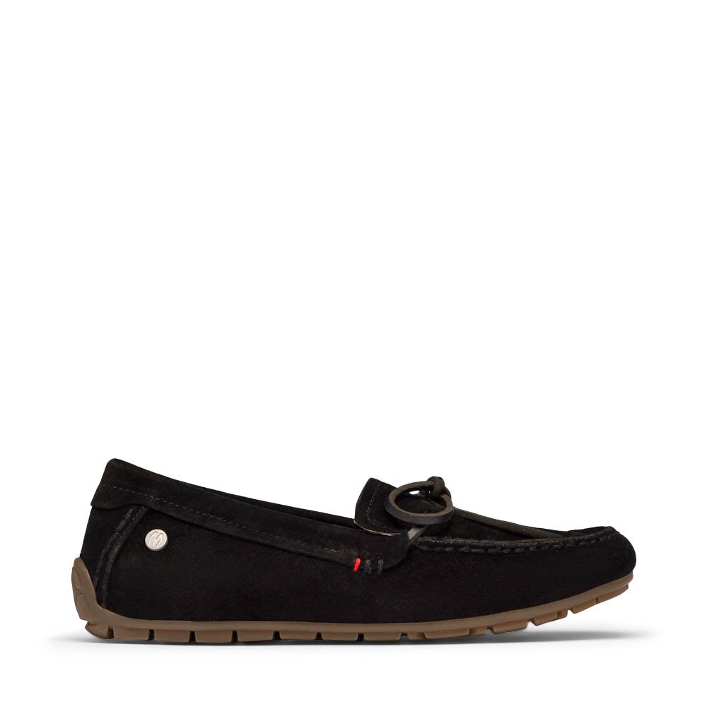 Womens Minnetonka Loafer Moccasin - Black