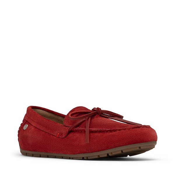 alternate view Womens Minnetonka Loafer Moccasin - RedALT5