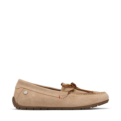 Main view of Womens Minnetonka Loafer Moccasin - Sand