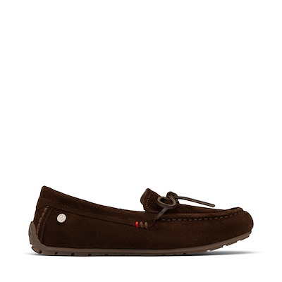 Main view of Womens Minnetonka Loafer Moccasin - Dark Chocolate