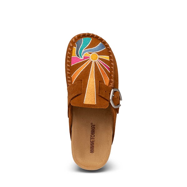alternate view Womens Minnetonka Buckle Clog - Brown SunsetALT2