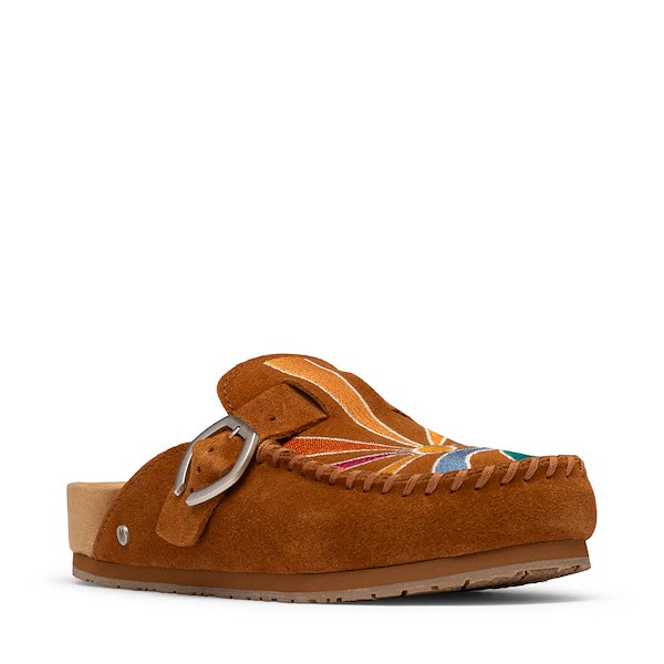 alternate view Womens Minnetonka Buckle Clog - Brown SunsetALT5