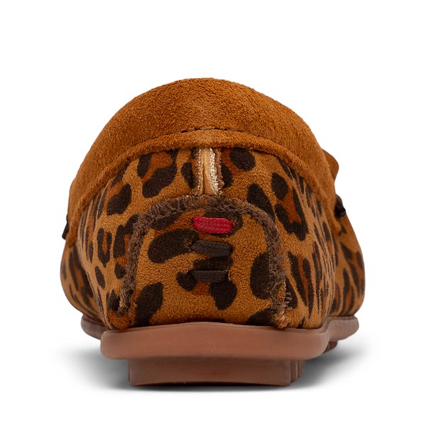 alternate view Womens Minnetonka Thunderbird "Animikii" Hardsole Moccasin - Tan LeopardALT4