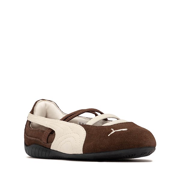 alternate view PUMA Speedcat Ballet Shoe - Little Kid / Big Kid - Chestnut Brown / Warm WhiteALT5