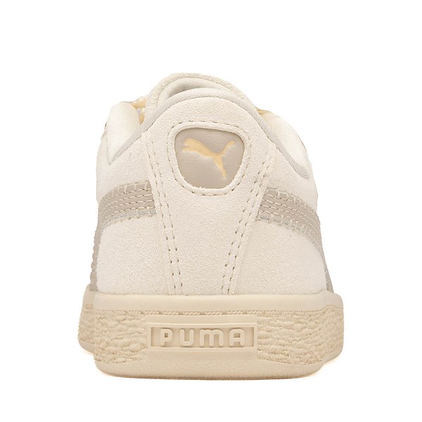 alternate view PUMA Suede Bloom Athletic Shoe - Little Kid / Big Kid - Frosted Ivory / Silver FogALT4