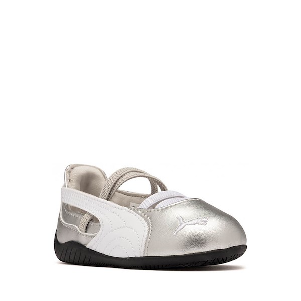 alternate view PUMA Speedcat Ballet Metallic Sneaker - Baby / Toddler - Metallic Ash Gray / PUMA WhiteALT5