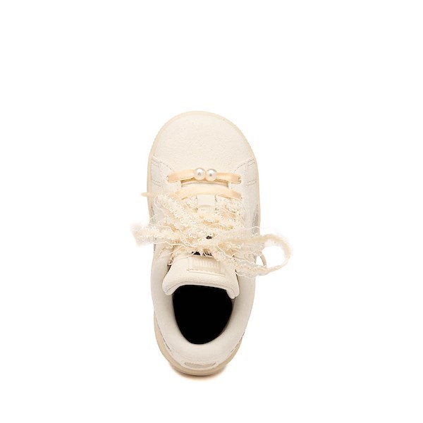 alternate view PUMA Suede Bloom Athletic Shoe - Baby / Toddler - Frosted Ivory / Silver FogALT2