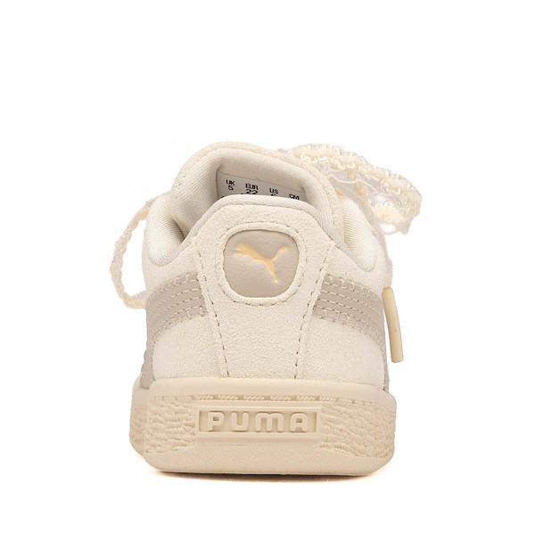 alternate view PUMA Suede Bloom Athletic Shoe - Baby / Toddler - Frosted Ivory / Silver FogALT4