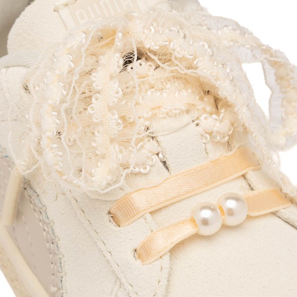 alternate view PUMA Suede Bloom Athletic Shoe - Baby / Toddler - Frosted Ivory / Silver FogALT5B