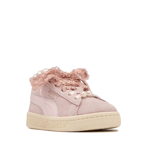 alternate view PUMA Suede Bloom Athletic Shoe - Baby / Toddler - Misty Pink / Powder PinkALT5
