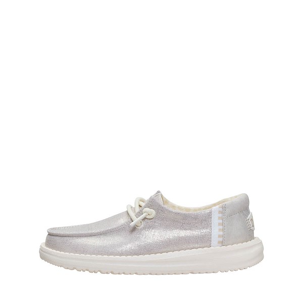 alternate view HEYDUDE Wendy Metallic Slip-On Casual Shoe - Little Kid / Big Kid - PlatinumALT1