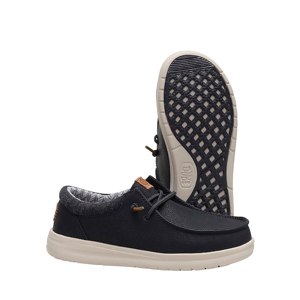alternate view HEYDUDE Paul Classic Slip-On Casual Shoe - Little Kid / Big Kid - BlackALT3