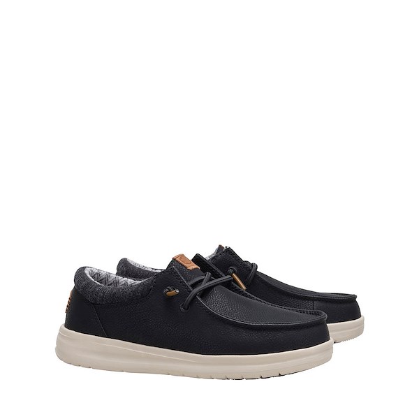 alternate view HEYDUDE Paul Classic Slip-On Casual Shoe - Little Kid / Big Kid - BlackALT5