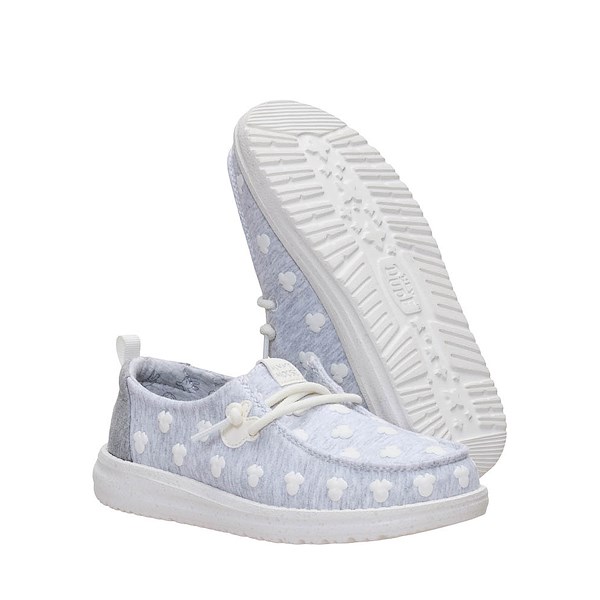 alternate view HEYDUDE Wendy Minnie Jersey Slip-On Casual Shoe - Little Kid / Big Kid - Grey / MulticolorALT3