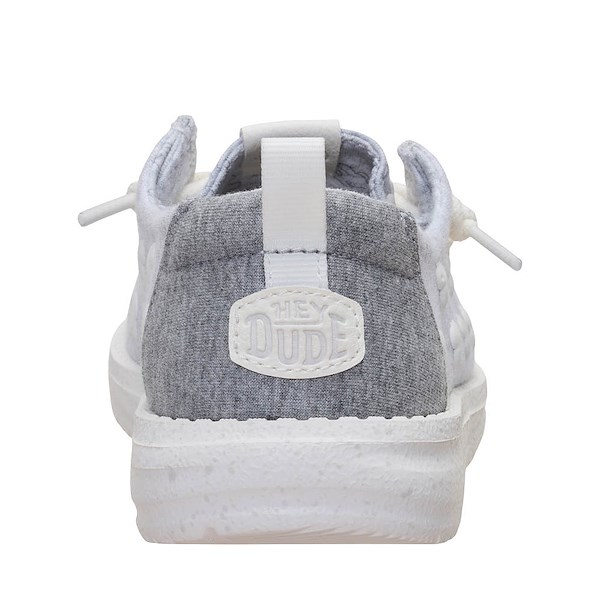 alternate view HEYDUDE Wendy Minnie Jersey Slip-On Casual Shoe - Little Kid / Big Kid - Grey / MulticolorALT4