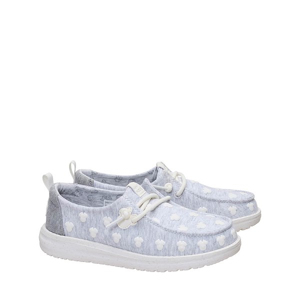 alternate view HEYDUDE Wendy Minnie Jersey Slip-On Casual Shoe - Little Kid / Big Kid - Grey / MulticolorALT5