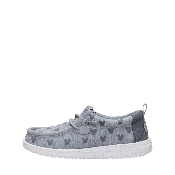 alternate view HEYDUDE Wally Mickey Jersey Slip-On Casual Shoe - Little Kid / Big Kid - Grey / MulticolorALT1
