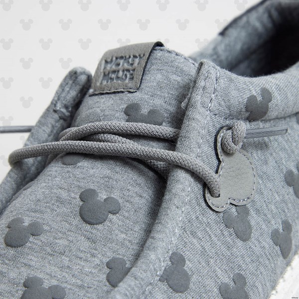 alternate view HEYDUDE Wally Mickey Jersey Slip-On Casual Shoe - Little Kid / Big Kid - Grey / MulticolorALT1B