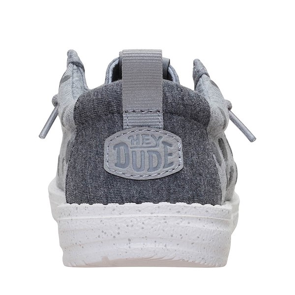 alternate view HEYDUDE Wally Mickey Jersey Slip-On Casual Shoe - Little Kid / Big Kid - Grey / MulticolorALT4