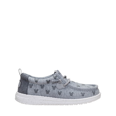 Main view of HEYDUDE Wally Mickey Jersey Slip-On Casual Shoe - Little Kid / Big Kid - Grey / Multicolor