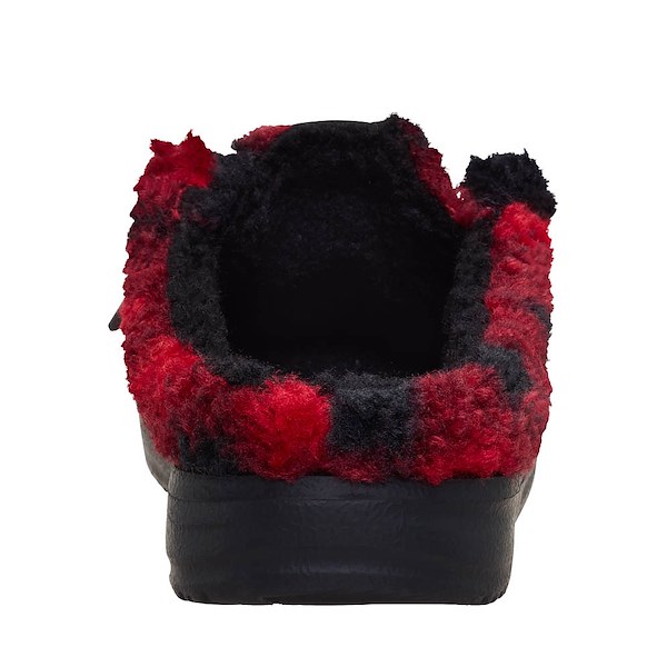 alternate view HEYDUDE Wally Slipper Buffalo Plaid - Little Kid / Big Kid - Flame Scarlet / BlackALT4