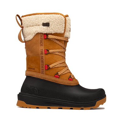 Main view of Womens The North Face Shellista VI Mid Waterproof Boot - Timber Tan / TNF Black