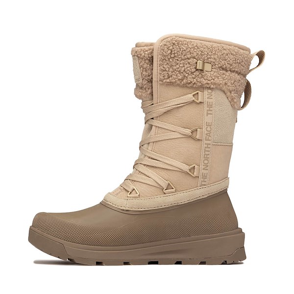 alternate view Womens The North Face Shellista VI Mid Waterproof Boot - Timeless Taupe / Garnet RedALT1