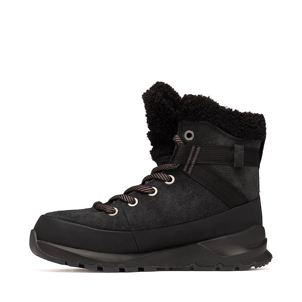 alternate view Womens The North Face THERMOBALL&trade; Leather Lace-Up Waterproof Boot - TNF Black / TNF BlackALT1