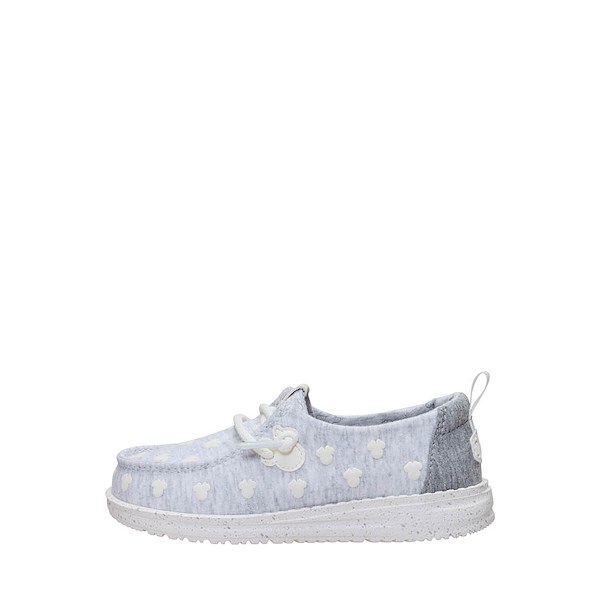 alternate view HEYDUDE Wendy Minnie Jersey Slip-On Casual Shoe - Toddler - Grey / MulticolorALT1