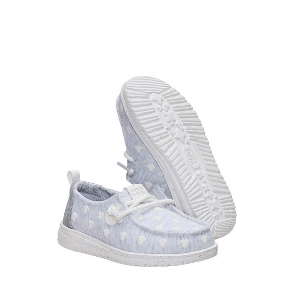 alternate view HEYDUDE Wendy Minnie Jersey Slip-On Casual Shoe - Toddler - Grey / MulticolorALT3