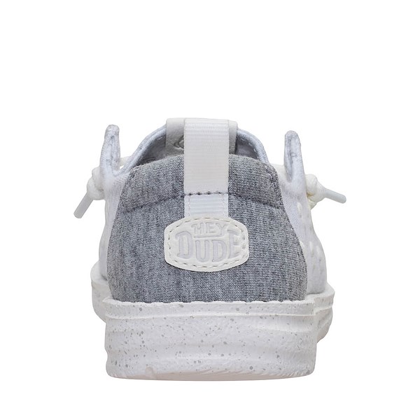 alternate view HEYDUDE Wendy Minnie Jersey Slip-On Casual Shoe - Toddler - Grey / MulticolorALT4