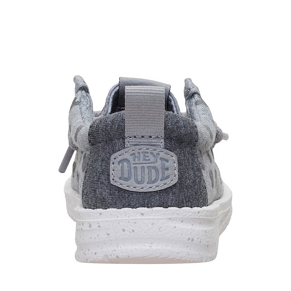 alternate view HEYDUDE Wally Mickey Jersey Slip-On Casual Shoe - Toddler - Grey / MulticolorALT4