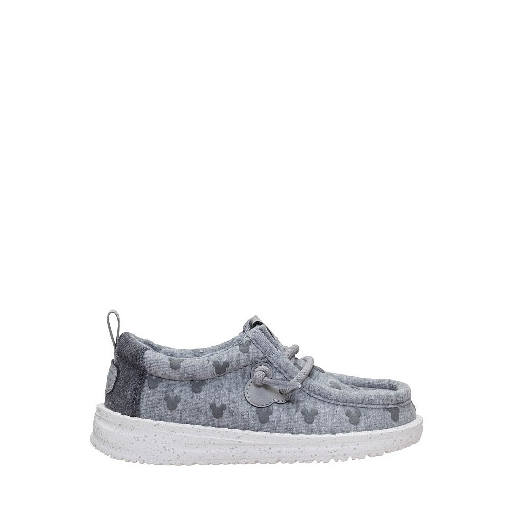 HEYDUDE Wally Mickey Jersey Slip-On Casual Shoe - Toddler - Grey / Multicolor