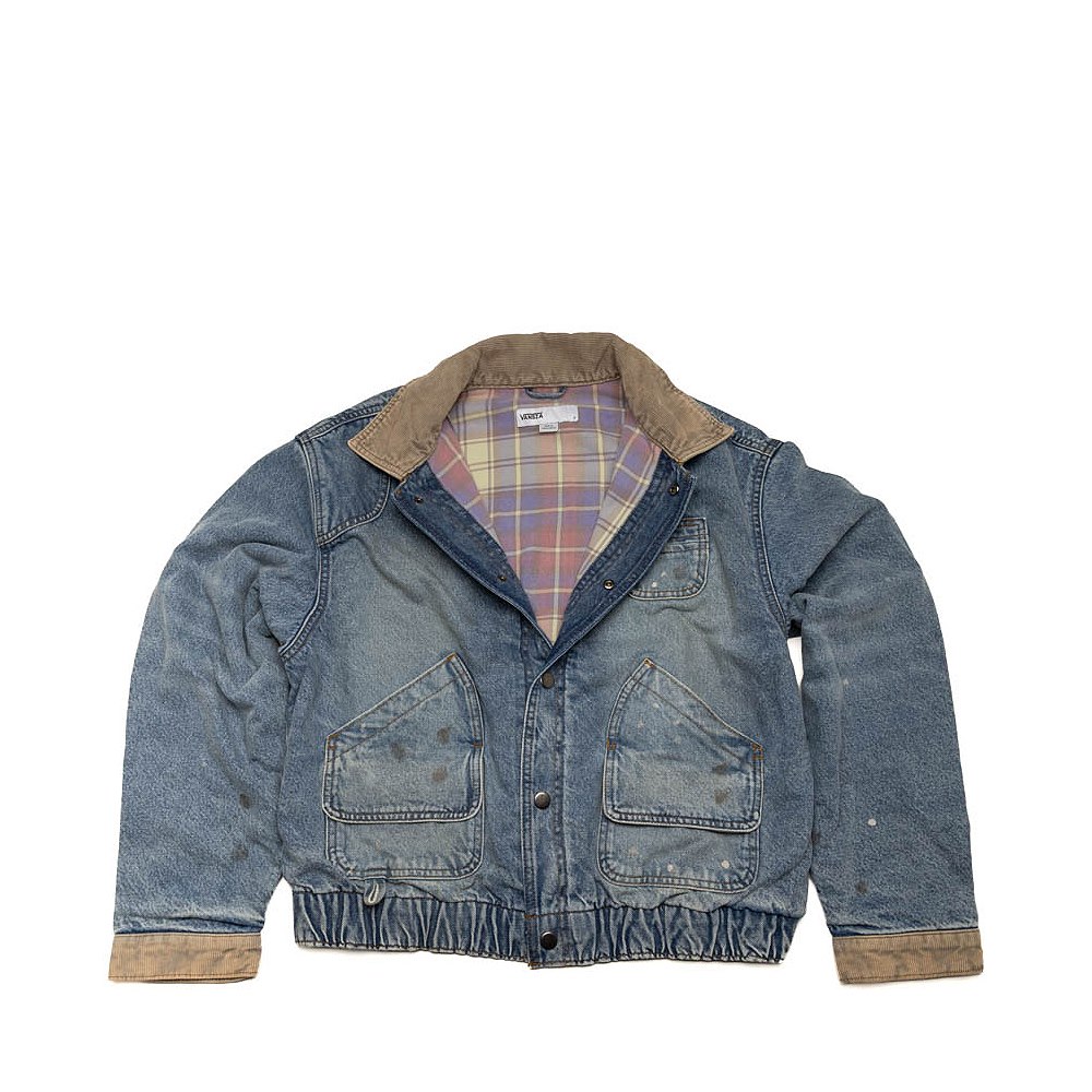 VANSZA Denim Hunting Jacket - Light Stonewash Blue