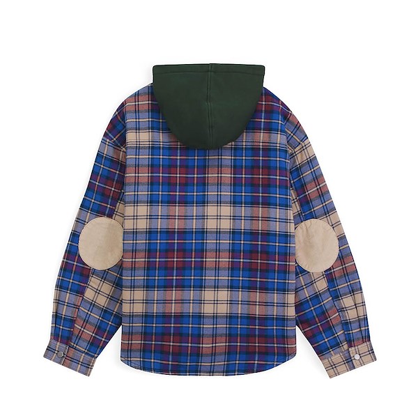 alternate view VANSZA Flannel Hoodie - Deep Indigo BlueALT1