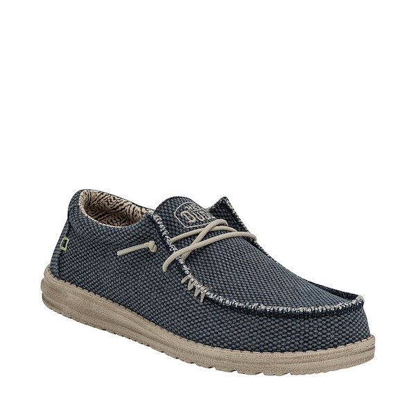 alternate view Mens HEYDUDE Wally Braided Casual Shoe - Blue NightALT5